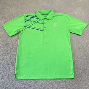 Top Golf Polo Shirt Adult Medium Green Short Sleeve Casual Golf Mens *